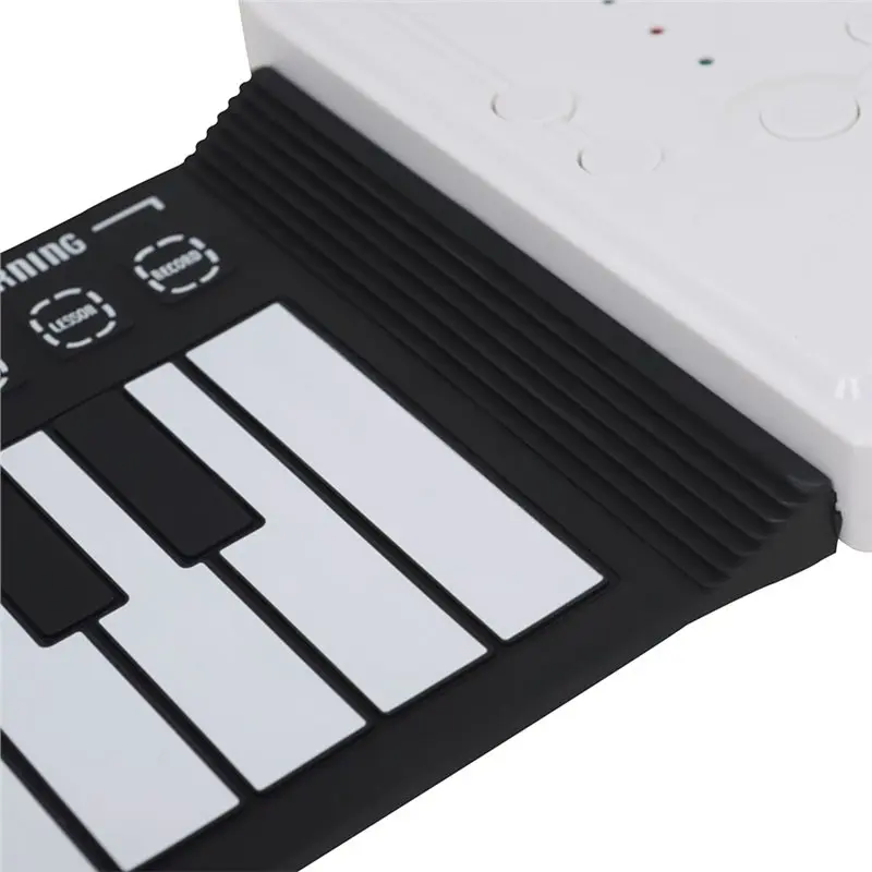 New Tech Hand Roll Up 49-Key Portable Foldable Silicone Keyboard For Beginners, Mini Piano Design