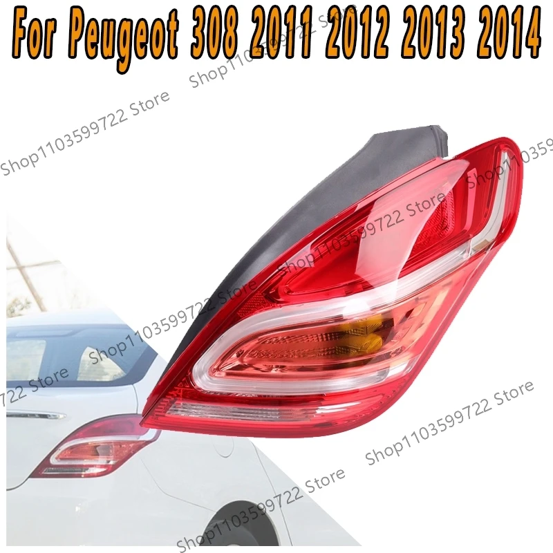 Para Peugeot 308 2011 2012 2013 2014 luz trasera lámpara de señal de giro luz de freno de marcha atrás luz intermitente luz de advertencia