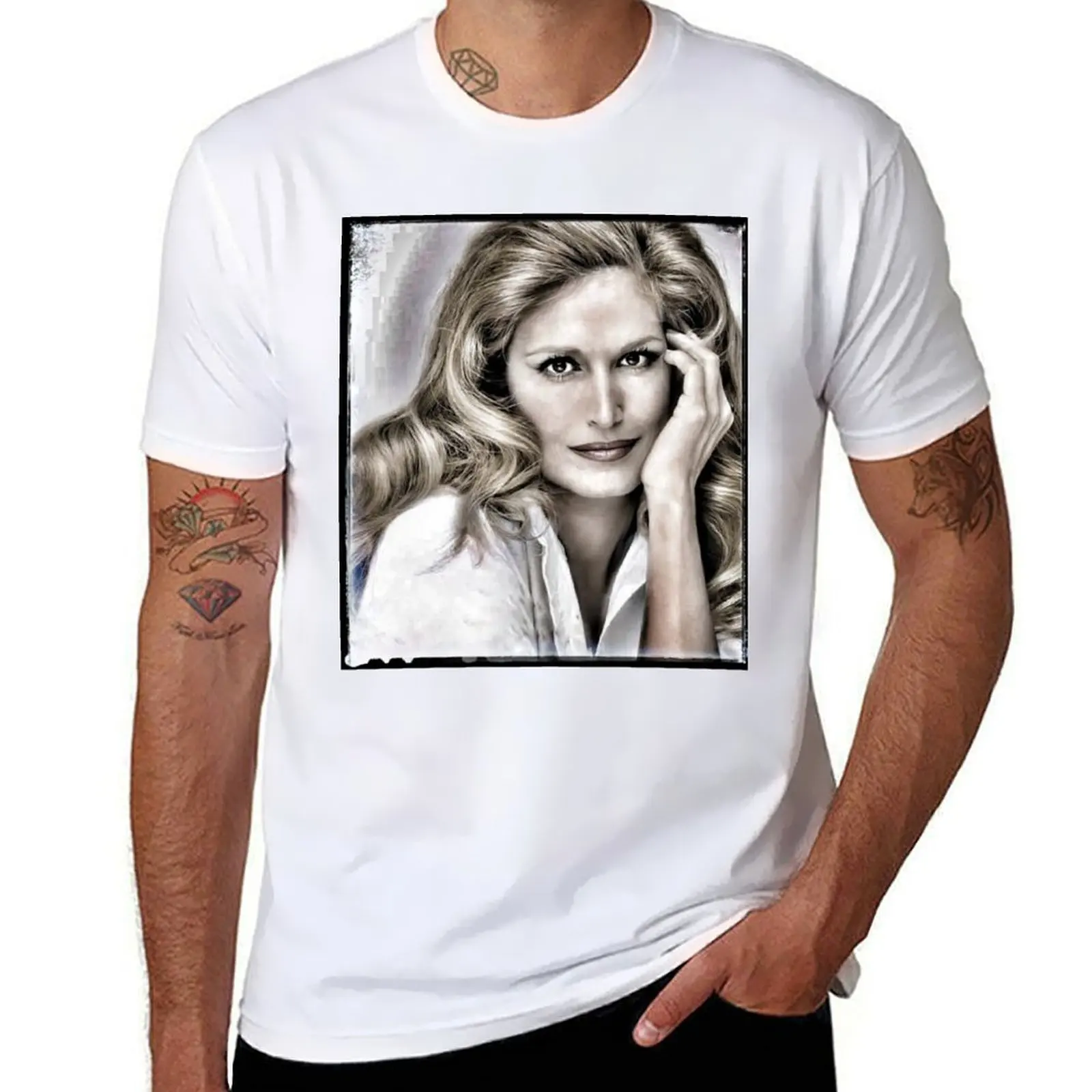 Camiseta Dalida, camisetas para hombre, camisetas divertidas de algodón para hombre, Camiseta de algodón