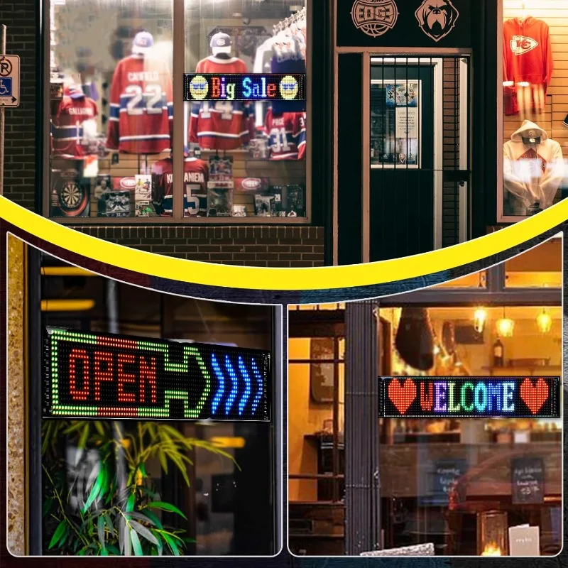 Pantalla LED RGB de Doble Fila, Panel de Píxeles de Matriz LED, Aplicación Inteligente para Automóviles, Logotipo de Ojo de Diablo, Texto Animado, Luz Publicitaria