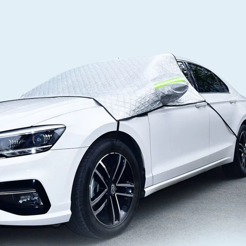 Una nueva sombrilla de coche con aislamiento térmico de tamaño para el verano, parasol para parabrisas delantero, parasol aislante térmico para coche, un juego