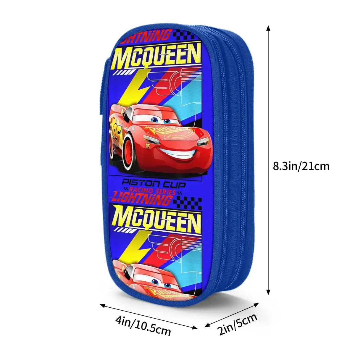 Imagem -06 - Estojos de Armazenamento Grande com Zíper Estudantes Pen Bolsa Estudantes Pen Storage Carros Lightning Mcqueen Piston Cup Mcqueen