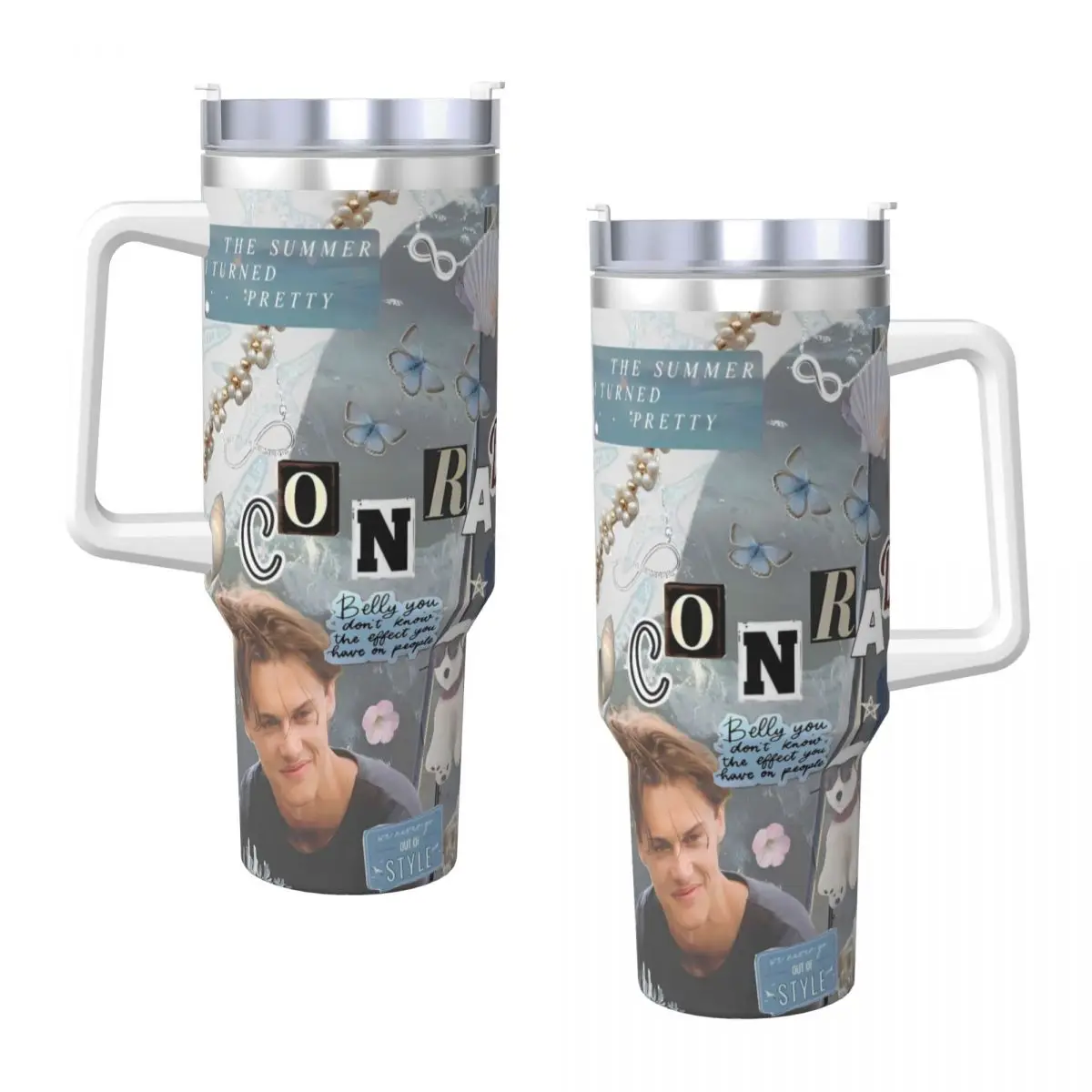 

Пляжная команда Cousins Conrad The Summer I Turned Pretty Tumbler, бутылка для воды для холодных напитков, герметичные кружки для пляжных автомобилей на заказ