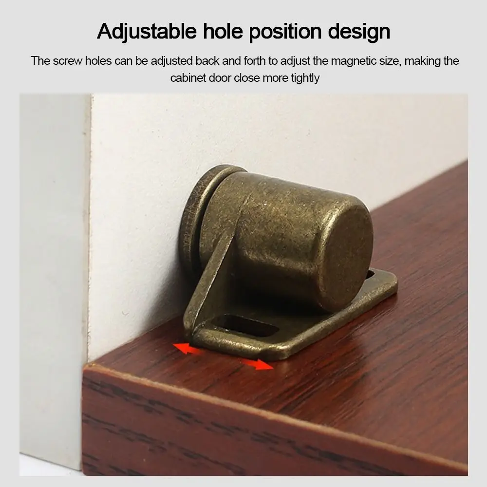 Creative Metal Magnet Cabinet Door Catch Magnetic Punch-free Furniture Door Stopper Drawer Latch Hardware Hardware Accessories