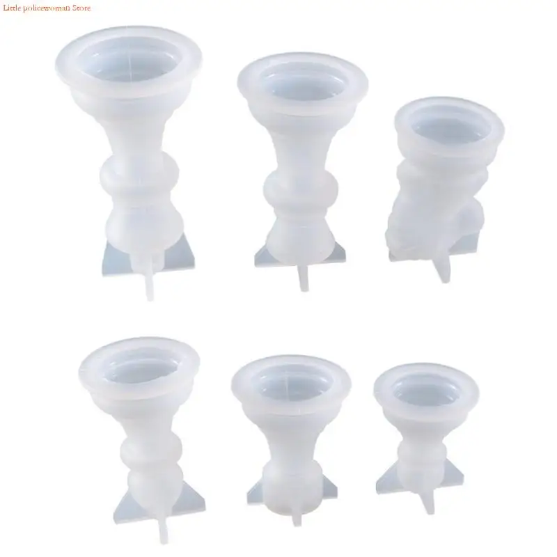 F92D Handmade Chess Pieces Mold UV Crystal Epoxy Mold Home Decorations Resin Casting Mold DIY Crafts Jewelry Silicone Mold