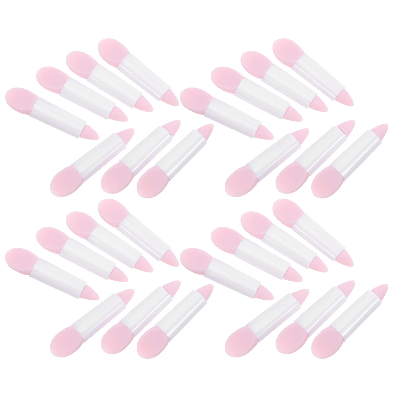 Juego de herramientas de belleza de 50 Uds., pinceles reutilizables para lápiz labial, máscara de sombra de ojos, maquillaje, mango pequeño de plástico para palos