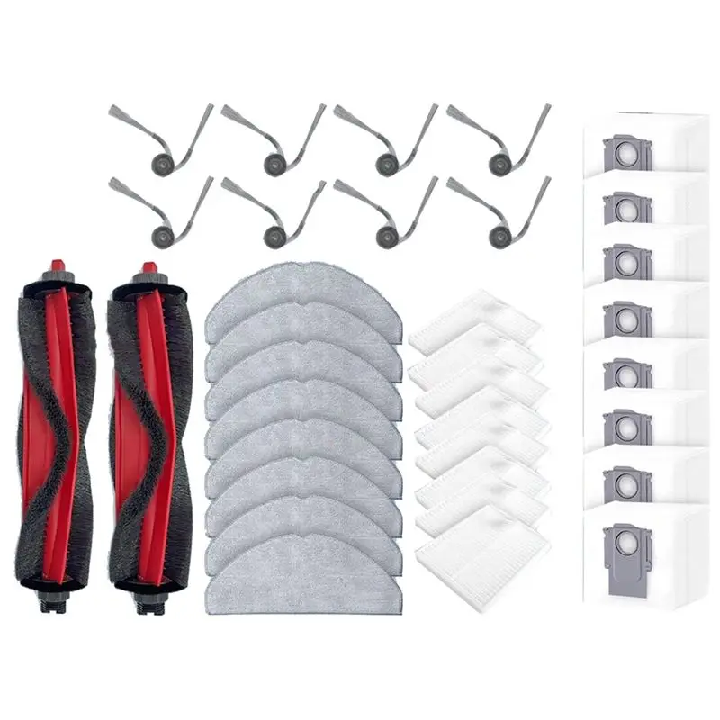 

Комплект аксессуаров для уборки A38T-Fit для Roborock Q7 M5/Q7 L5/Q7 TF/Q7B Q7T Plus: основная и боковые щетки, мешок для пыли, тряпка для влажной уборки, набор фильтров
