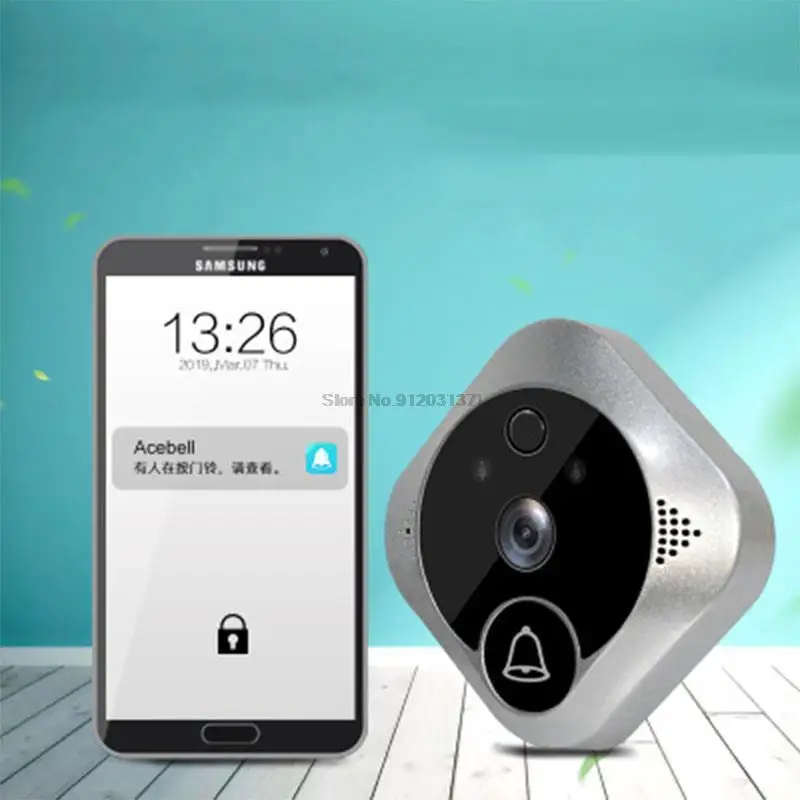Timbre de ojo de la puerta inteligente, intercomunicador con pantalla LCD de 7 pulgadas, 170 °, 1080P, cámara de puerta de mirilla electrónica inalámbrica, visor para exteriores