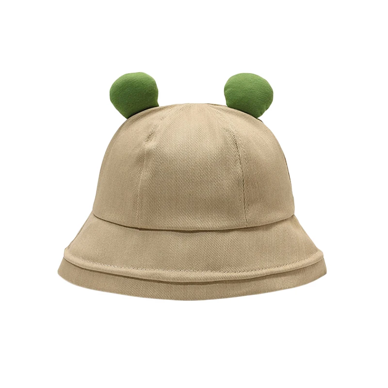 Women Foldable Wide Brim Fisherman Hat Cartoon Frog Basin Hats Spring Summer Outdoor Cap for Outdoor Sports