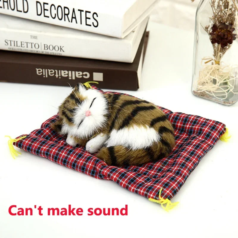 Realistische Katzen-Plüschtiere Puppen Spielzeug Geburtstagsgeschenke Handgemachte Geschenke Geräuschlose Katze