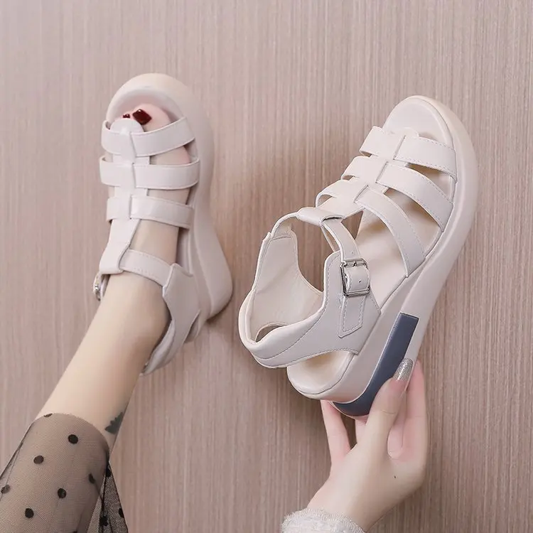 Women Sport Sandals Wedge Hollow Out Sexy Open-Toed Ladies Sandals Outdoor Cool Platform Shoes Women Beach Sandalias De Mujer