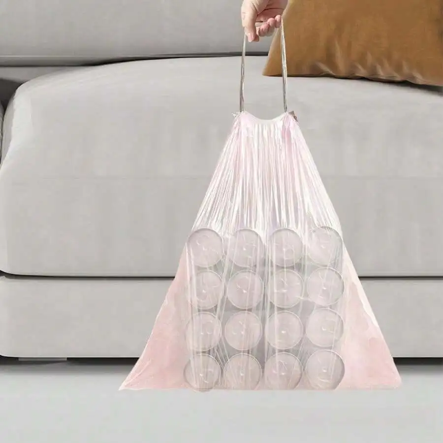 Bathroom Trash Bags, 50 Pieces Per Roll, Pink Small Trash Bags, Strong And Thin Material, Disposable Trash Bags Suitable For