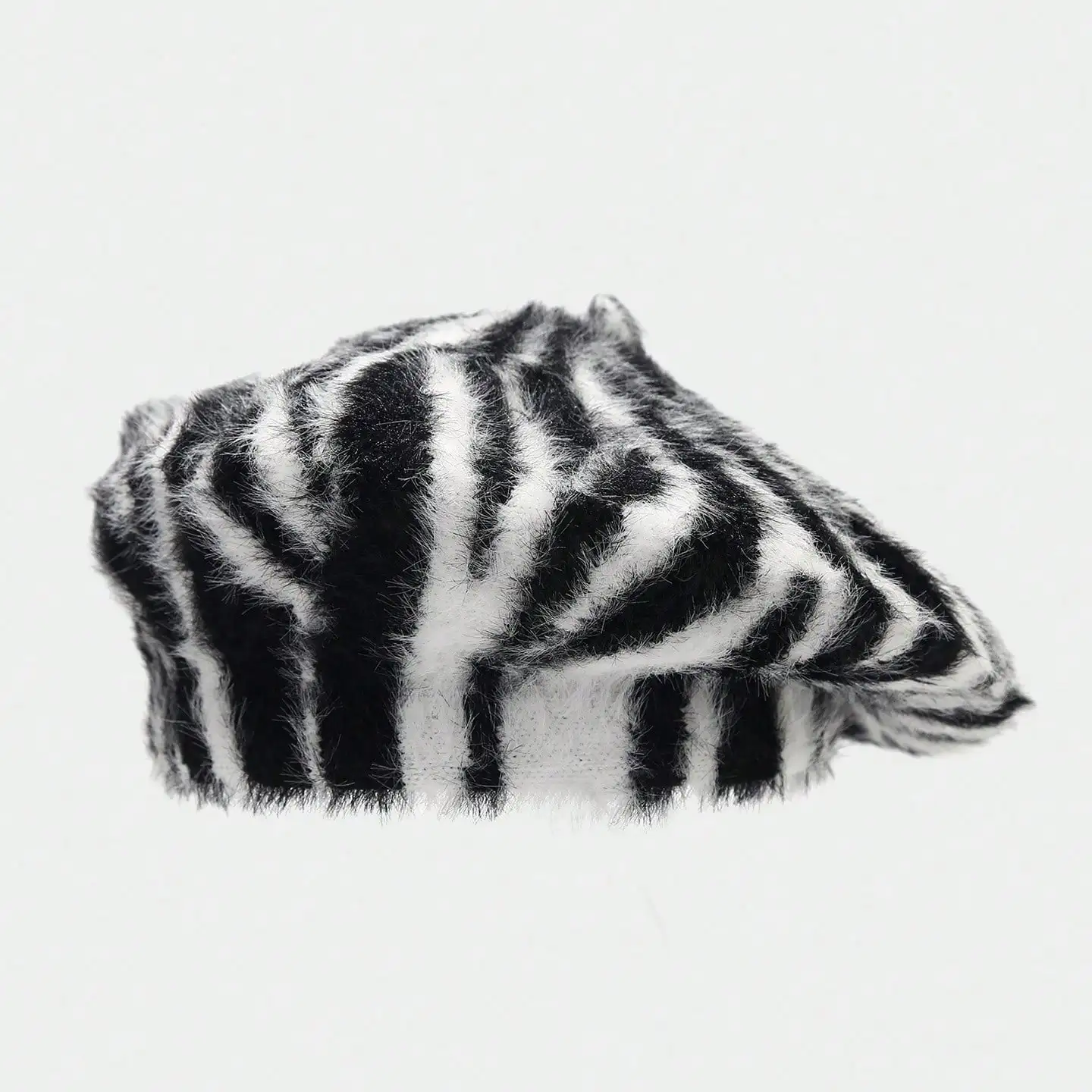 Beret Hat For Women Autumn Winter Fashion Zebra Stripes  Artist Hat Street Casual Beret Suitable For Daily Photos Shopping