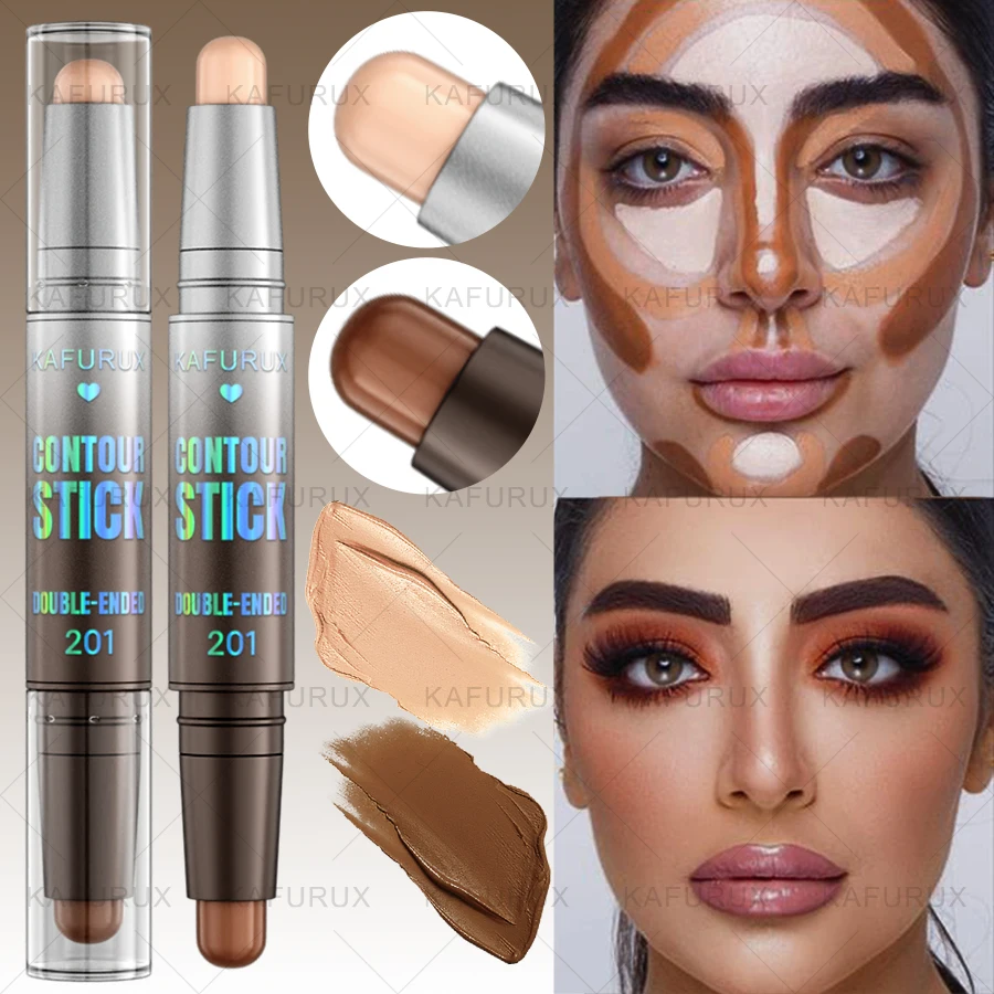 1 Stück doppelseitiger Konturenstift, Gesichts-Foundation, Concealer, wasserfester Concealer gegen Augenringe, korrigierender Kontur-Concealer, koreanisches Make-up – Detail 2
