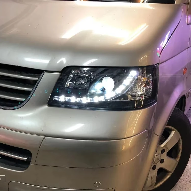 

2003-2010 Year Headlamp for Volkswagen T5 Caravelle Multivan LED Headlight Black Housing JY