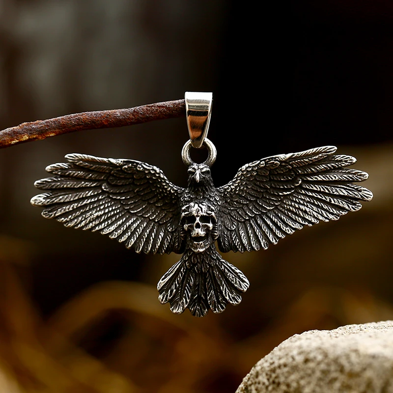 Beier Stainless Steel Punk Takahashi eagle Pendant Chain Necklace men Jewelry LLBP8-186P