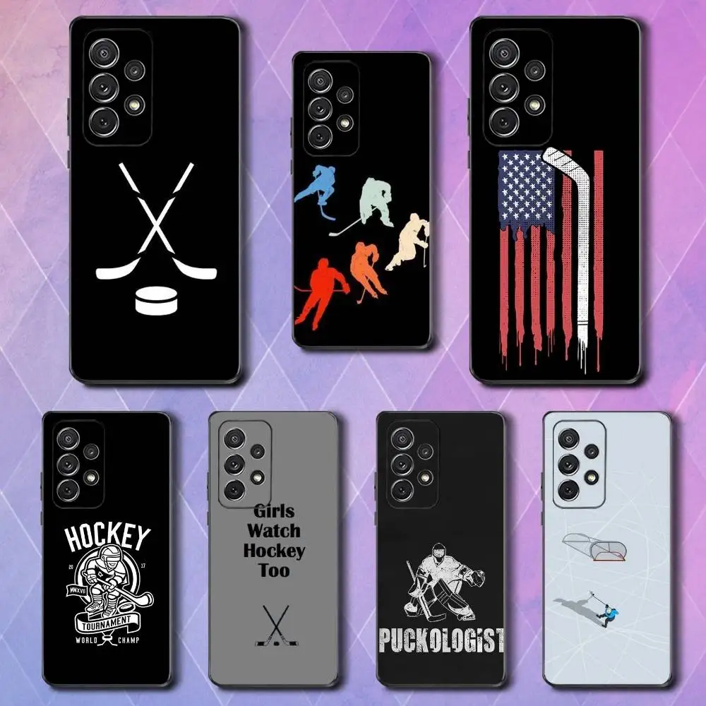 

Sports Art Ice Hockey Phone Case For Samsung S25,S24,S23,S22,S21,S20,S10,Ultra,Plus,Lite,FE,Soft Silicone Black Cover