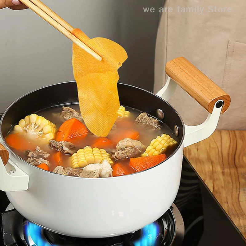 

1 Bag Disposable Oil-Absorbing Paper Food Soup Oil Health Filter Paper Food Grade Baking Oil Absorption Film Kitchen Gadgets