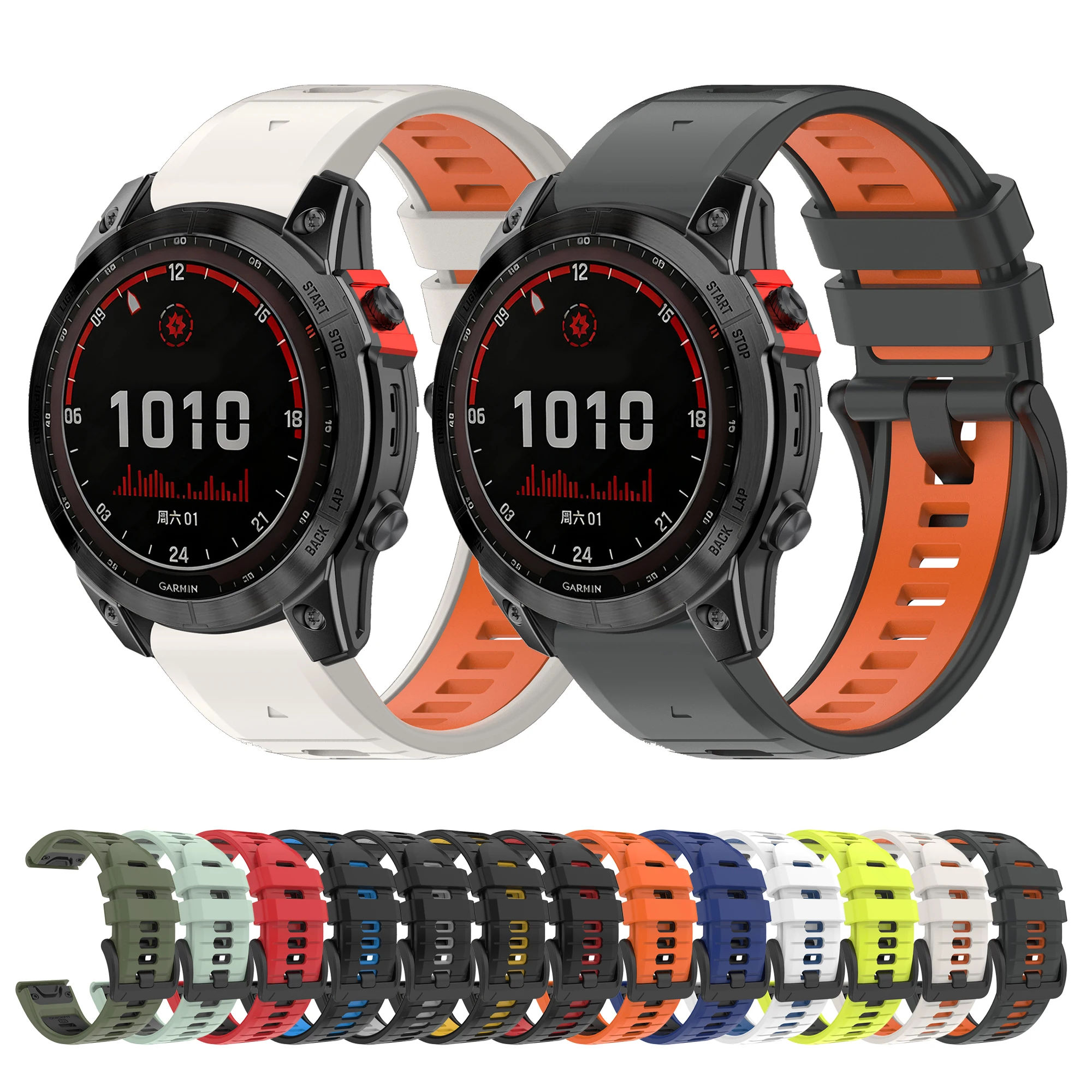 Silikon-Uhrenarmband für Garmin Fenix 5 5X 6 6X 7 7X Pro Epix Gen2 Tactix 8 Fenix 8 47mm 51mm Enduro 2 3 22mm 26mm QuickFit Armband