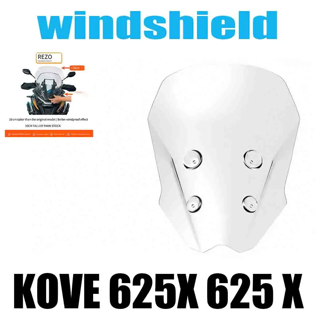 For KOVE 625X 625 X heightening windshield special lossless straight up 5MM thick high-permeability front windshield.