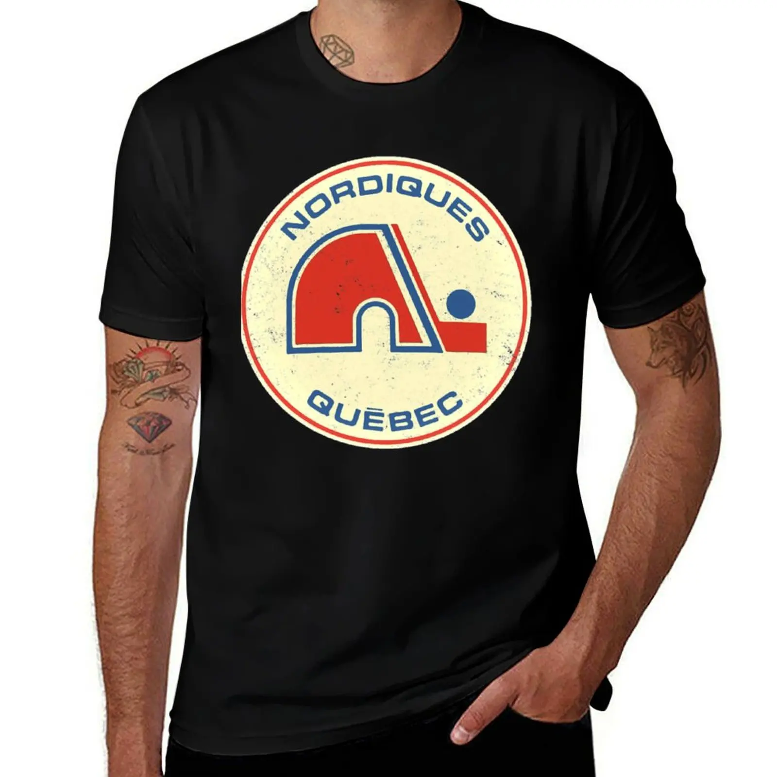 Quebec Nordiques T-Shirt Functional Casual Short Sleeve Tee