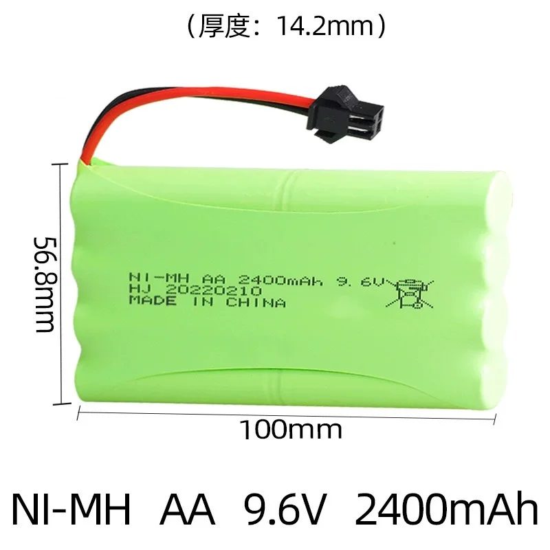 NiMh 9.6v 2400mAh Battery Pack For Rc toys Car Tank Robots Gun RC Boat AA 9.6v 2400mah Rechargeable Battery