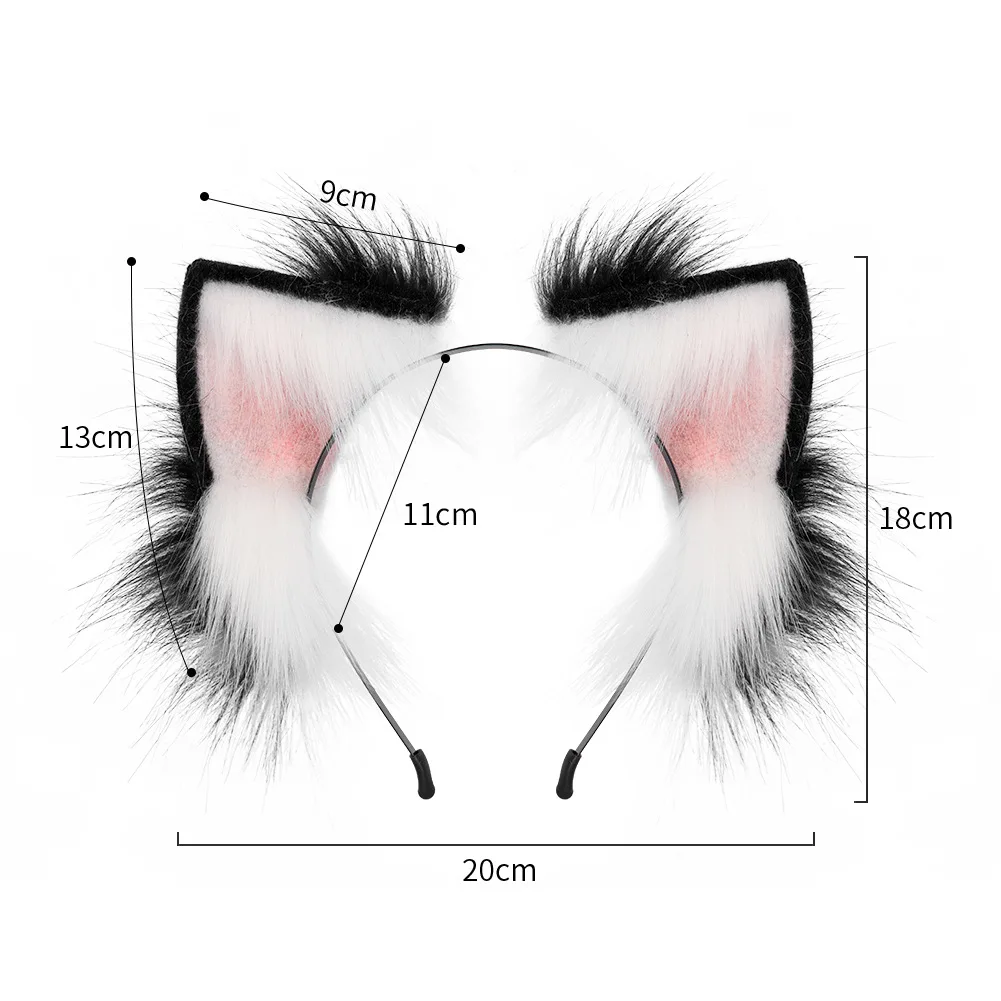 Cat Ear Plush Hair Hoops Cosplay Fluffy Plush Hairband Headband Women Girl Masquerade Party Headwear Cosplay Hair Accessories