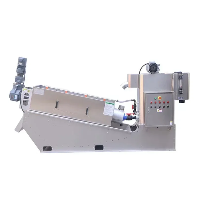 Sludge pengeringan limbah proses Multi-disc sekrup tekan padat cairan pemisah