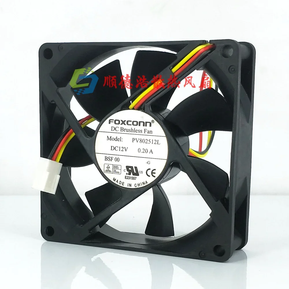 

Ltsf For FOXCONN PV802512L DC 12V 0.20A 80x80x25mm 4-Wire Server Cooling Fan8cm