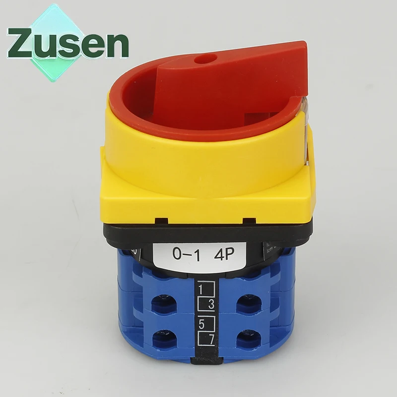 Zusen Cam Switch LW26GS-20/04-1 690V 20A Universal Lock Rotary 4 Poles 8 Terminals OFF-ON 2 Position