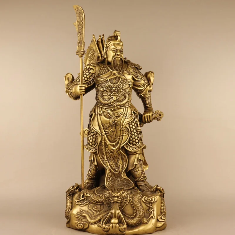 

Новинка 2023, украшение Xianglong Guan Gong из латуни, декоративные креативные подарки и поделки для дома, Прямая поставка, медные украшения