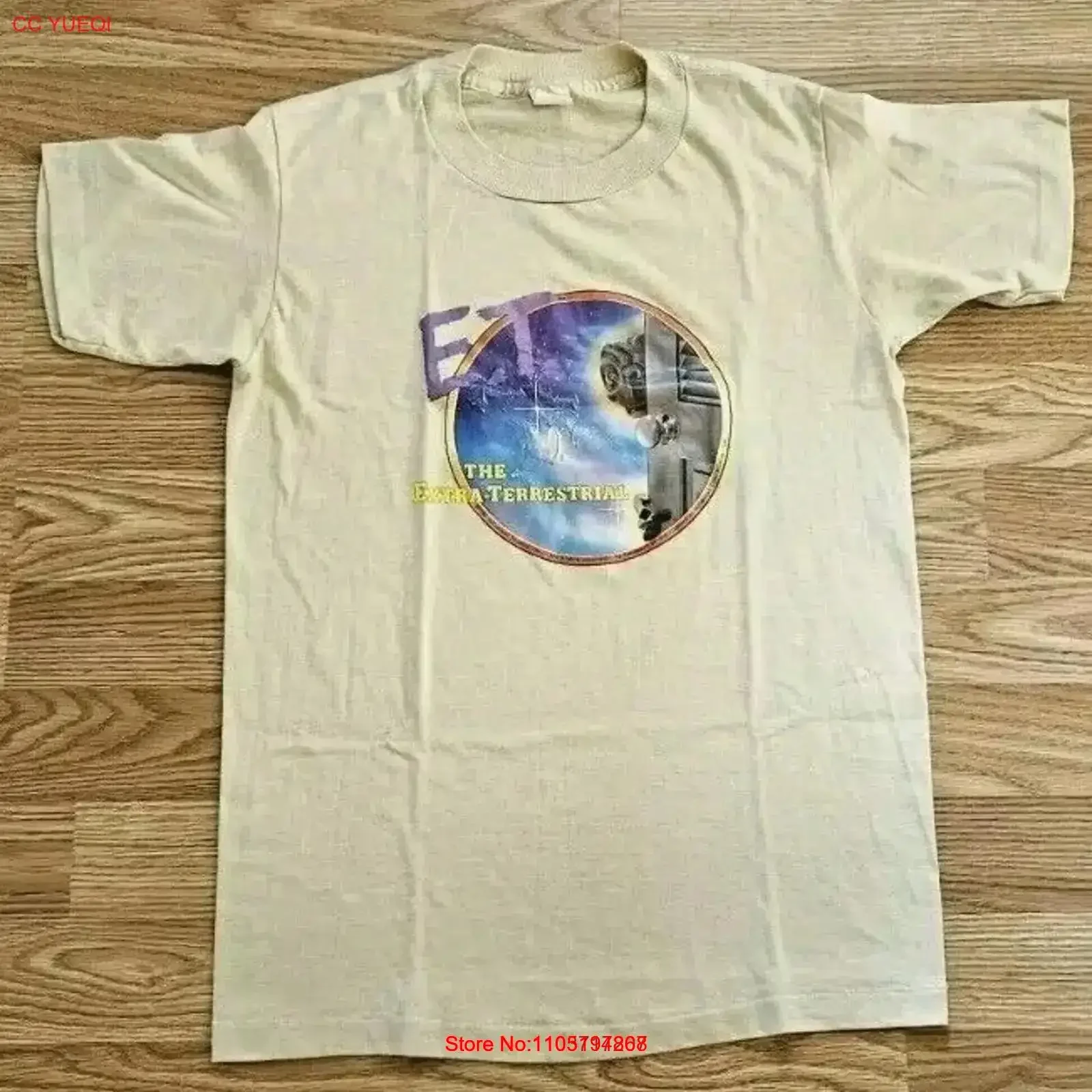 Vintage 80s 1982 ET Movie Promo The Extra Terrestrial T Shirt Universal Medium Washed Casual designer clothes vintage Washed