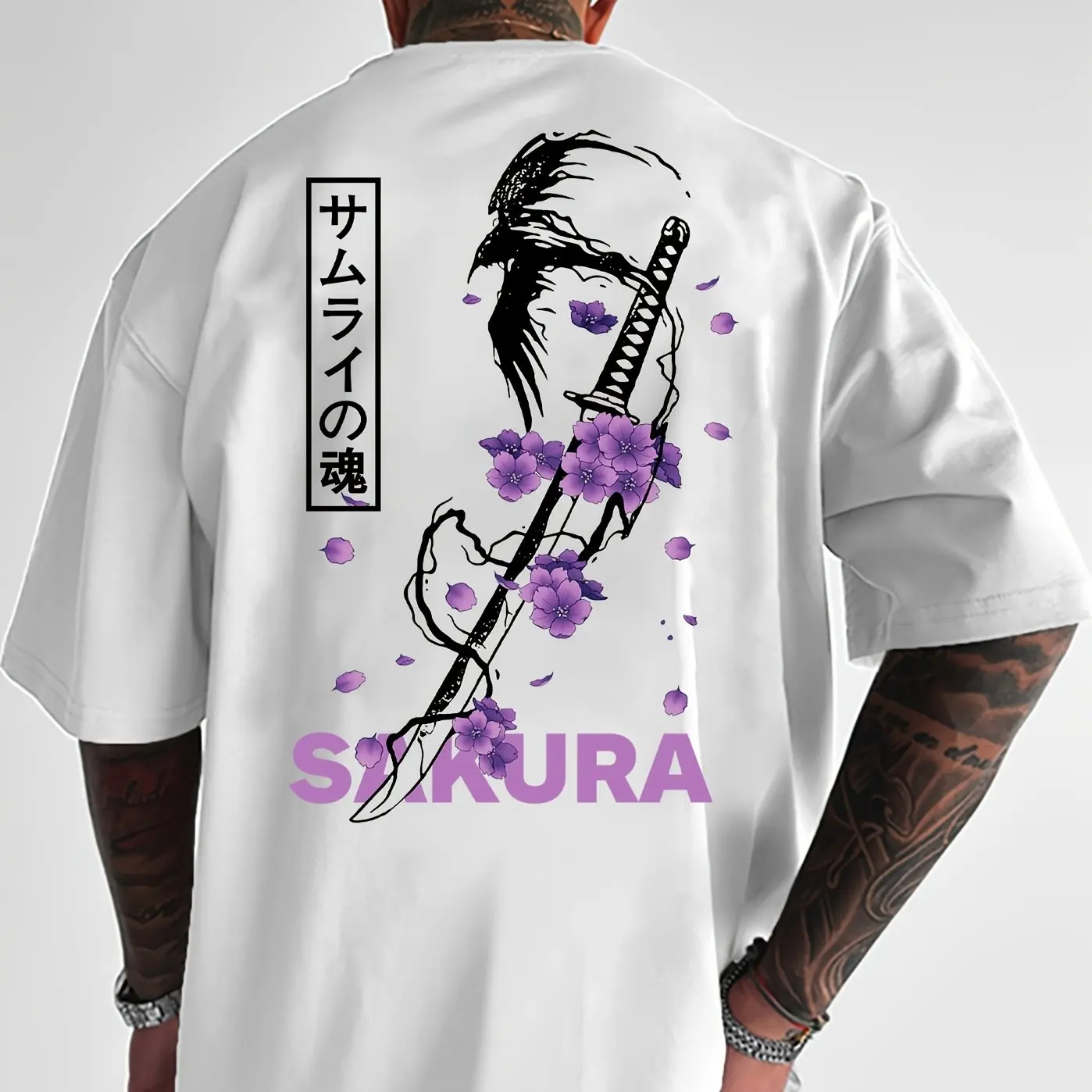 Sakura and Sword Pattern Printing 