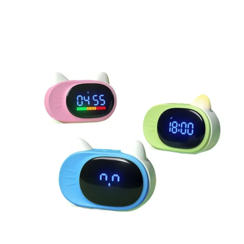 Smart alarm clock T7 time housekeeper gets up and wakes up with night light cartoon alarm for students
