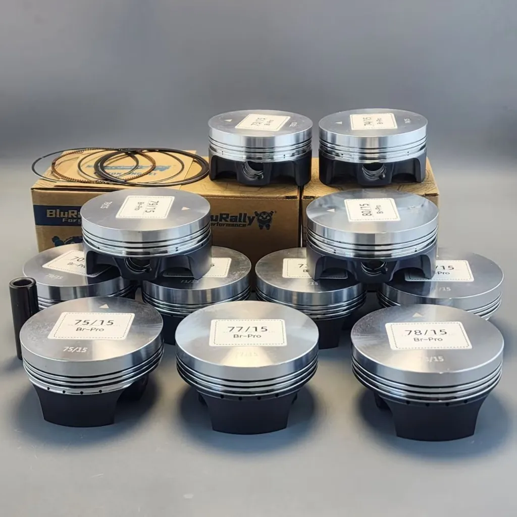 Pistone Forgiato BluRally Pro-Racing per Moto 70/71/72/73/74/75/76/77/78/79/80m con DLC Pin15mm per modifica motore