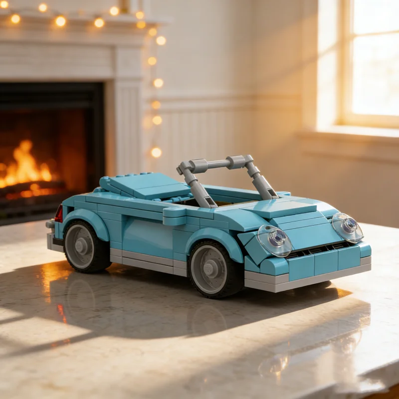 

177 шт. MOC City Champions Volkswagen Beetle Convertible Bug Модель Строительные блоки Архитектура Рождественские подарки Игрушка для детей