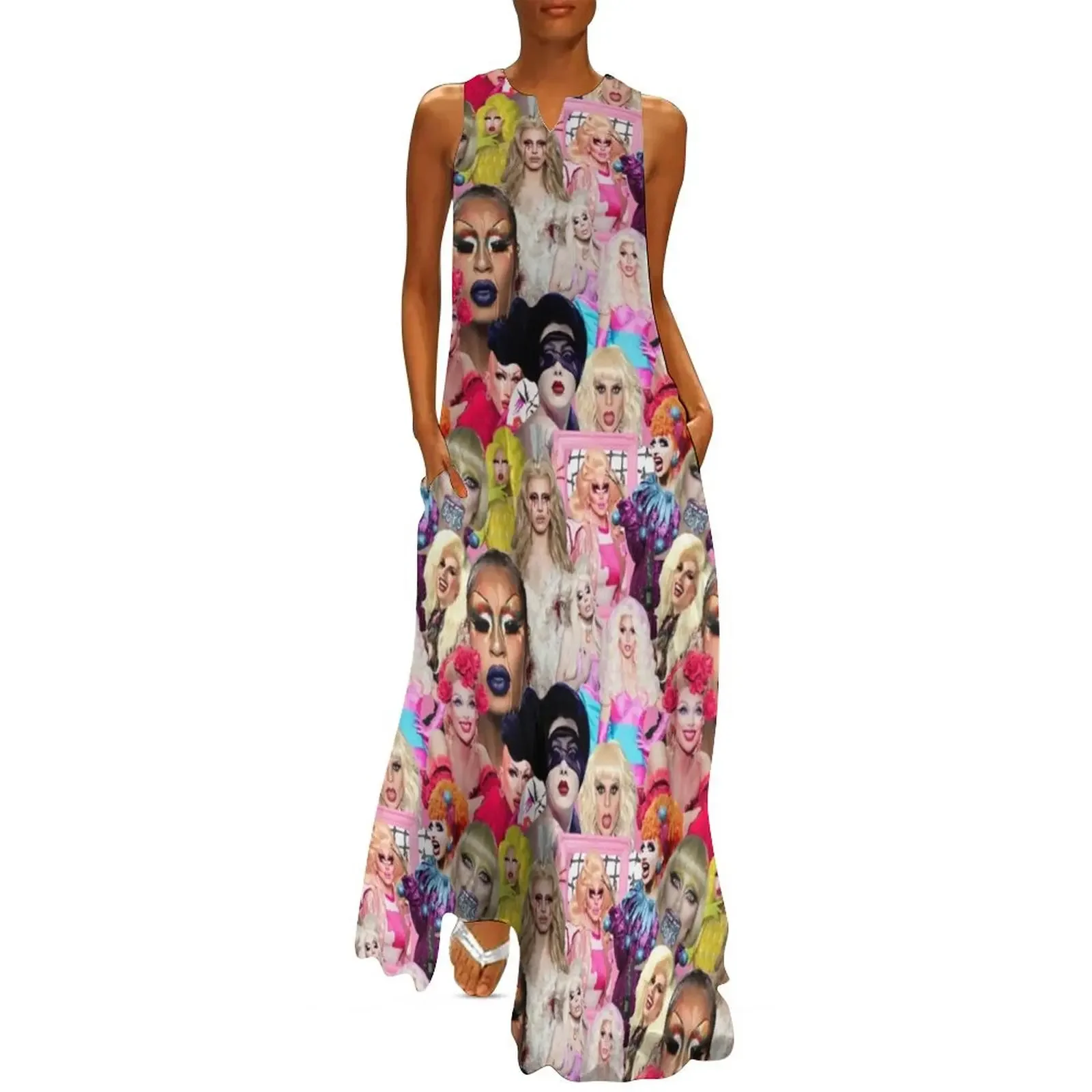 

rupaul drag race collage Long Dress dresses with long sleeves Beachwear womans clothing party dresses woman Dress