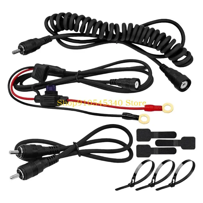 U2JA Quick Connection Heated Snowmobile Helmet Cable Heated Cord For Cold Weather Riding Easy Installation