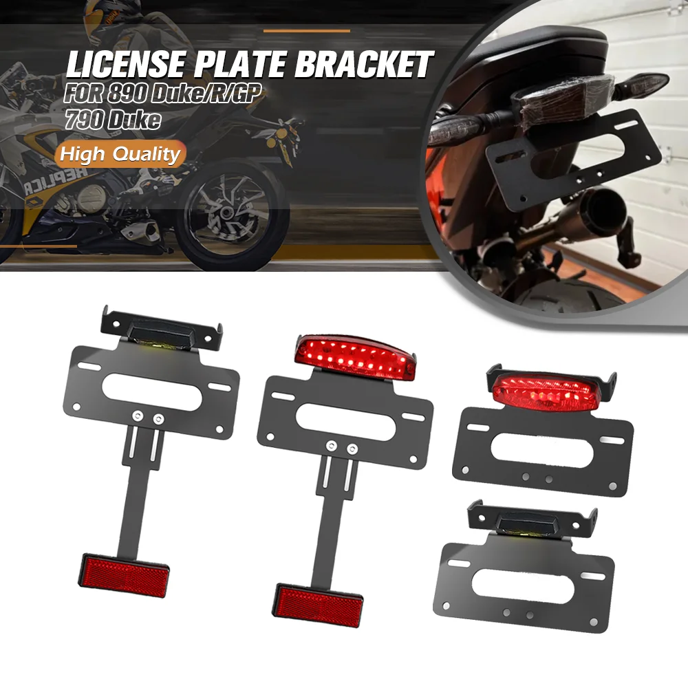 

FOR KTM 890 Duke/R/GP 2020-2021-2022-2023 Motorcycle CNC License Plate Holder Bracket Rear Tail Tidy Fender Eliminator 790 Duke