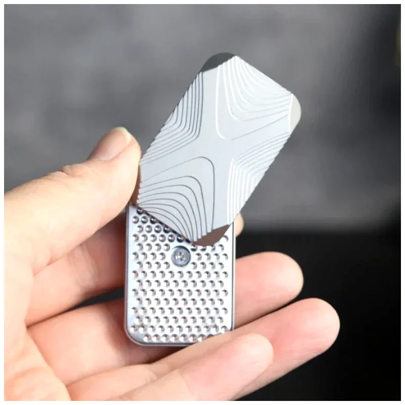 Stainless Steel EDC Magnetic Push Card Unlimited Positions Metal Slider Stress Relief Toy Antistresse Fidget Spinner Push Plate