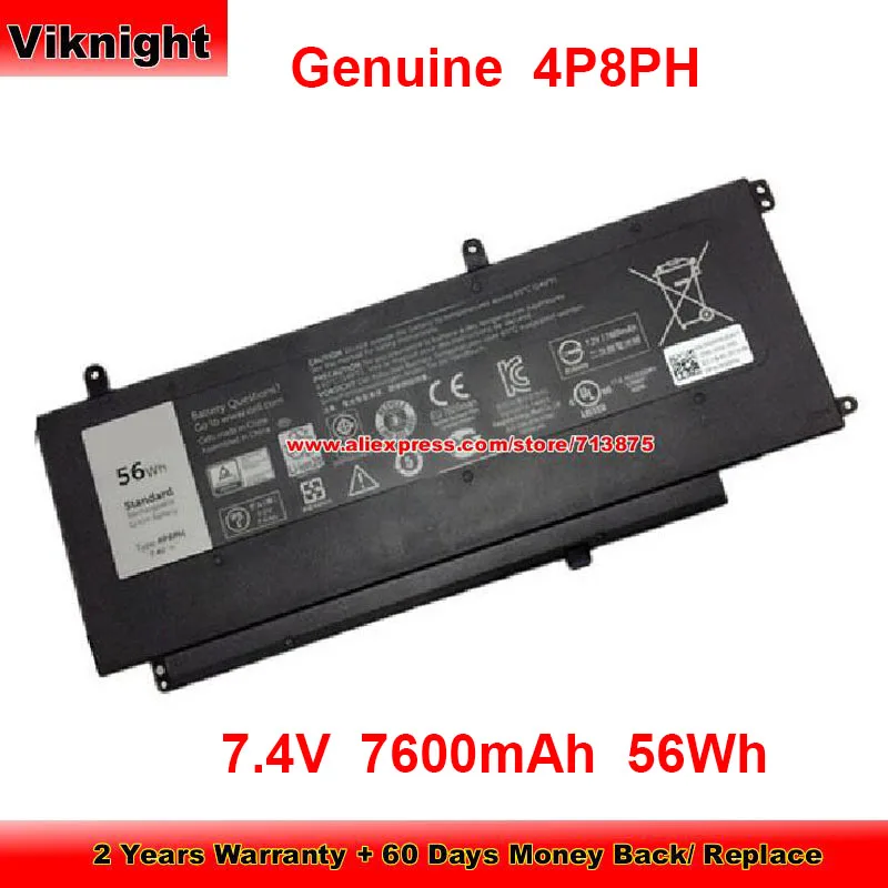 

Genuine 4P8PH Battery 0G05H0 for Dell Inspiron 7548 15 5000 15-7000 p58f001 15-5558 5547-3207 5547-3214 7.4V 7600mAh 56Wh