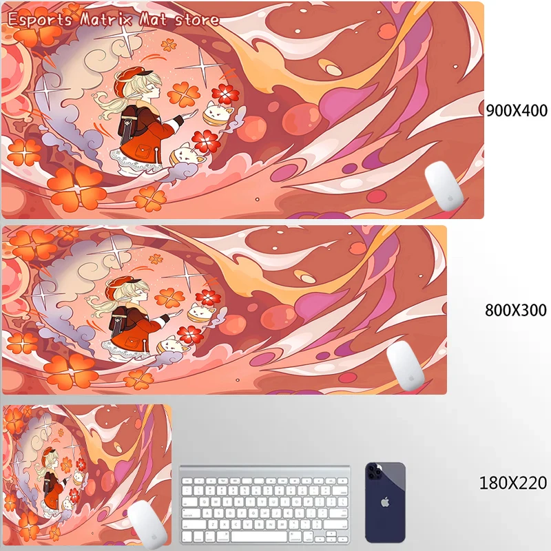 

Genshin Impact Mouse Pad Anime Character Non-Slip Waterproof Desk Mat 2 Sizes for Computer Gamer Accessories