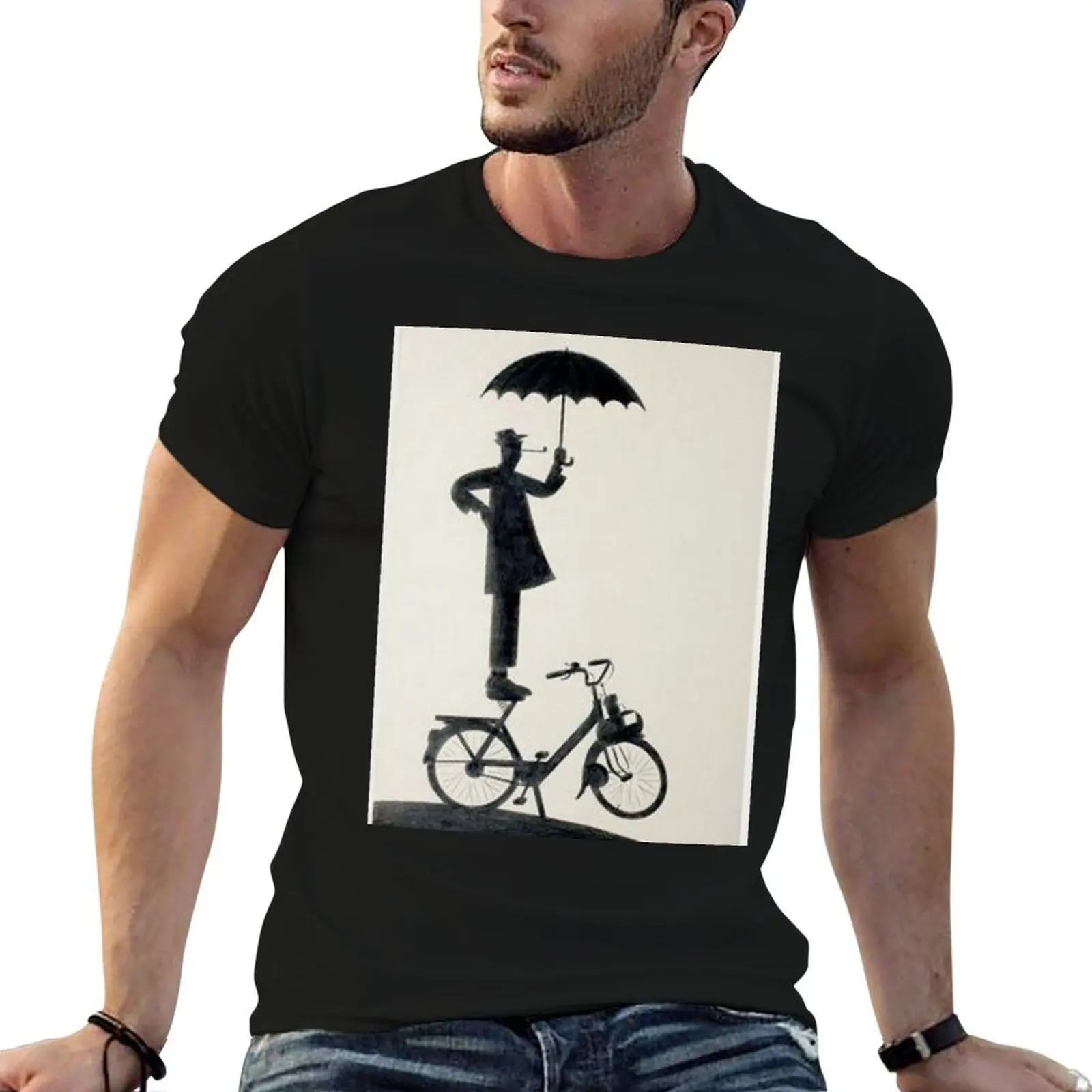 Jacques Tati Artistic T-Shirt Plus Size Lightweight Top