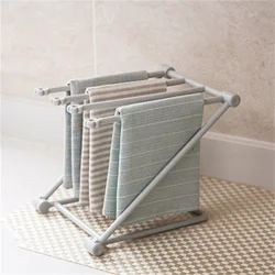 Foldable Kitchen Towel Rack Plastic Storage Rag Rack Vertical Desktop Dish Cloth Drain Shelf Multi-Function Kitchen Supplies