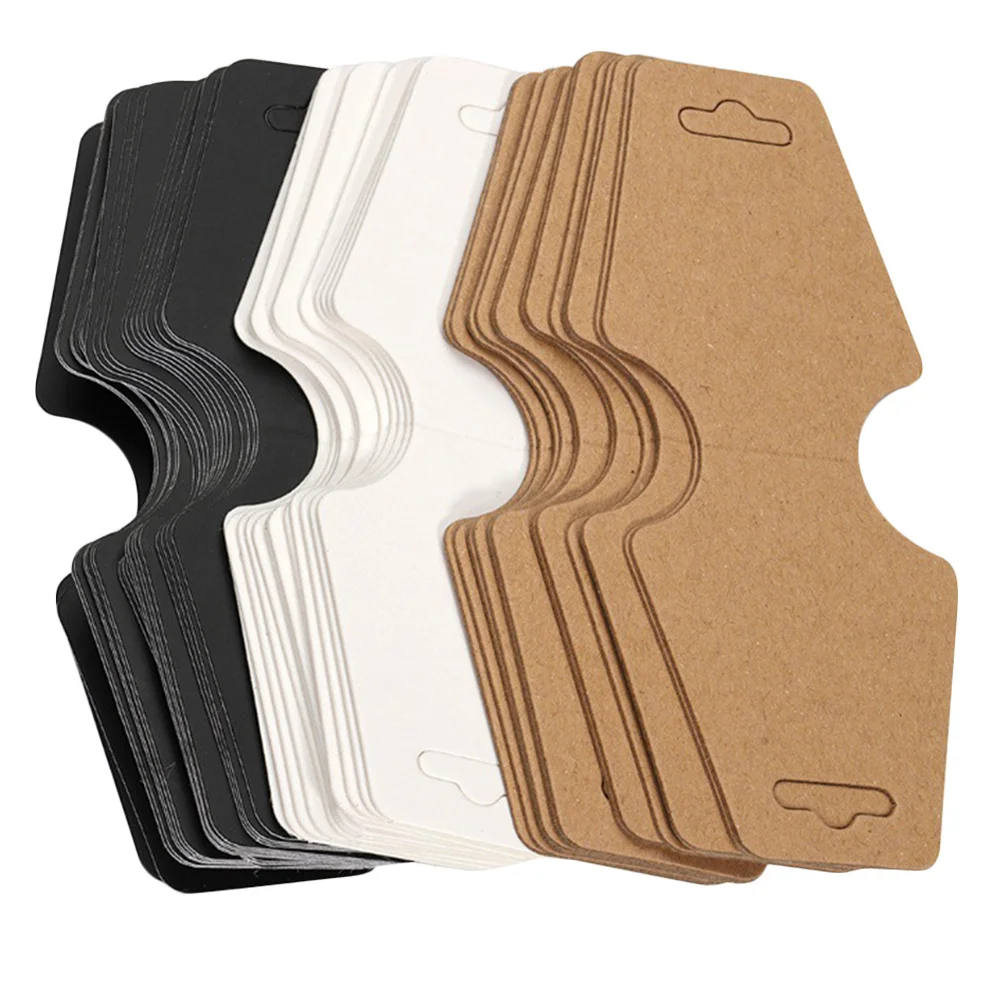 

150Pcs Blank Fold Over Jewelry Display Cards Paper for Bracelet Necklace Packaging Selling Holders Tags Jewelry Display Cards