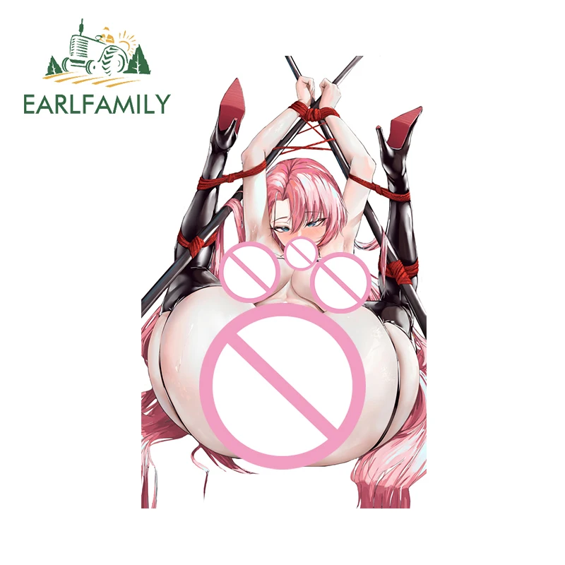 EARLFAMILY 13cm x 12.1cm Lumine Genshin Impact Car Stickers Anime Hentai Bundle NSFW Tie Decal Bondage Waterproof Decoration