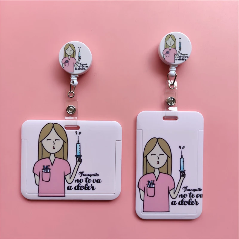 Arzt, Krankenschwester, einziehbarer Schnallen-Clip, Kartenhalter, horizontal, Business-Abzeichen, Rolle, Clip, Karteninhaber, Krankenhausarbeiter, zum Aufhängen, Ausweishalten – Detail 11