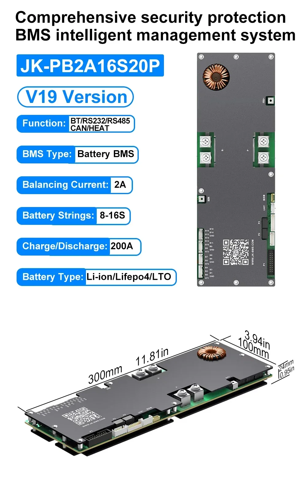 

EU Stock 16kWh LISHEN314AH Grade A Lifepo4 Battery 8000 Cycles JK V19 Kits 2A Active Balancer CAN RS485 VAT FREE