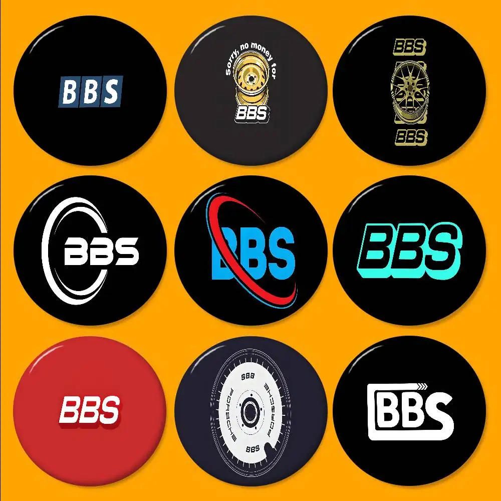 B-BBS Tinplate Pin Button Custom Anime Role Old-school Brooch Cartoon Collar Badge Jewelry Gift Fans