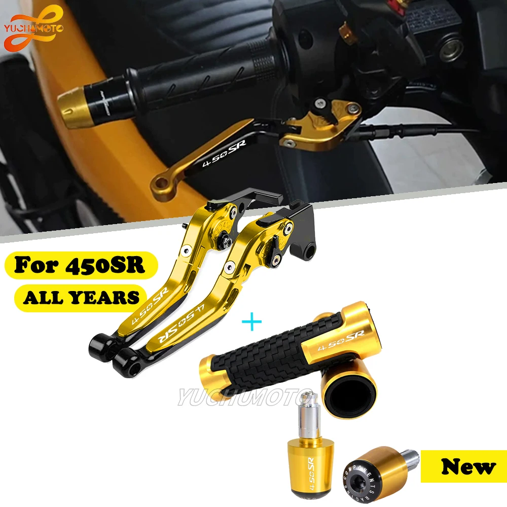 Passend für 450SR 450sr 450 SR ALLE BAUJAHRER Motorrad-Modifikationszubehör Einstellbare Vorder- und Hinterrad-Scheibenbremsen Bremshebel